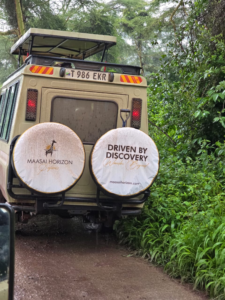 Safari cruiser parked for the Makuyuni day trip